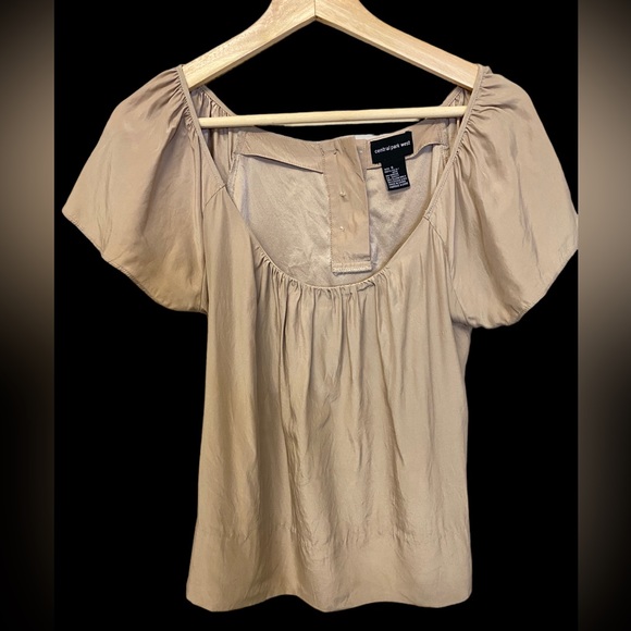 Central Park West Tops - Silk top colour tan Size S, gently used, very good condition
